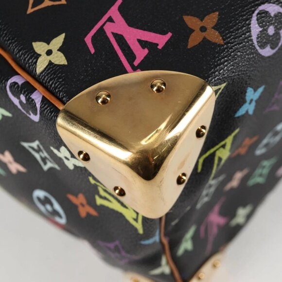 LOUIS VUITTON Monogram Multicolor Speedy 30 Hand Bag Black M92642 Auth yk18882V - Picture 5 of 16